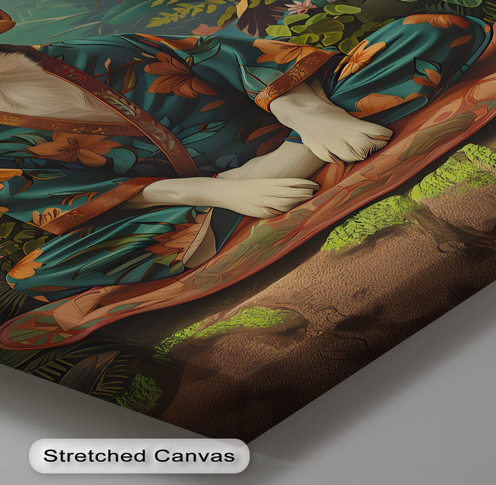 Jungle Zen Beagle – Tropical Meditation Dog Portrait Puppies Canvas Print - MyPhotoStation