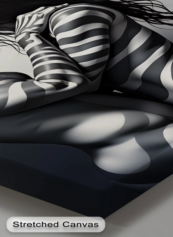 Stripes of Passion – Erotic Canvas Print
