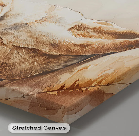 Captured in a stretched canvas art finish, this elegant sunlit Siamese canvas art print showcases a soft, watercolor-style cat.