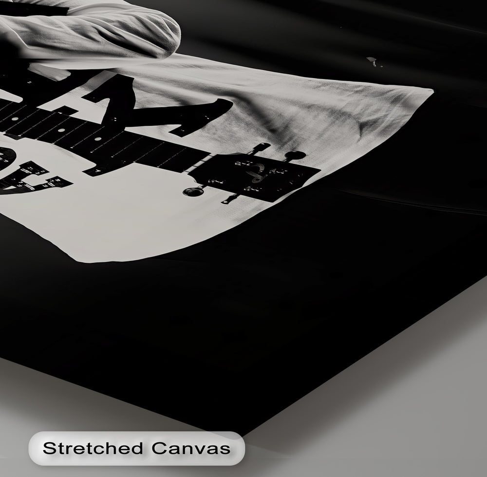 A striking canvas print where the guitar becomes the face—perfect for music lovers with a modern edge.

