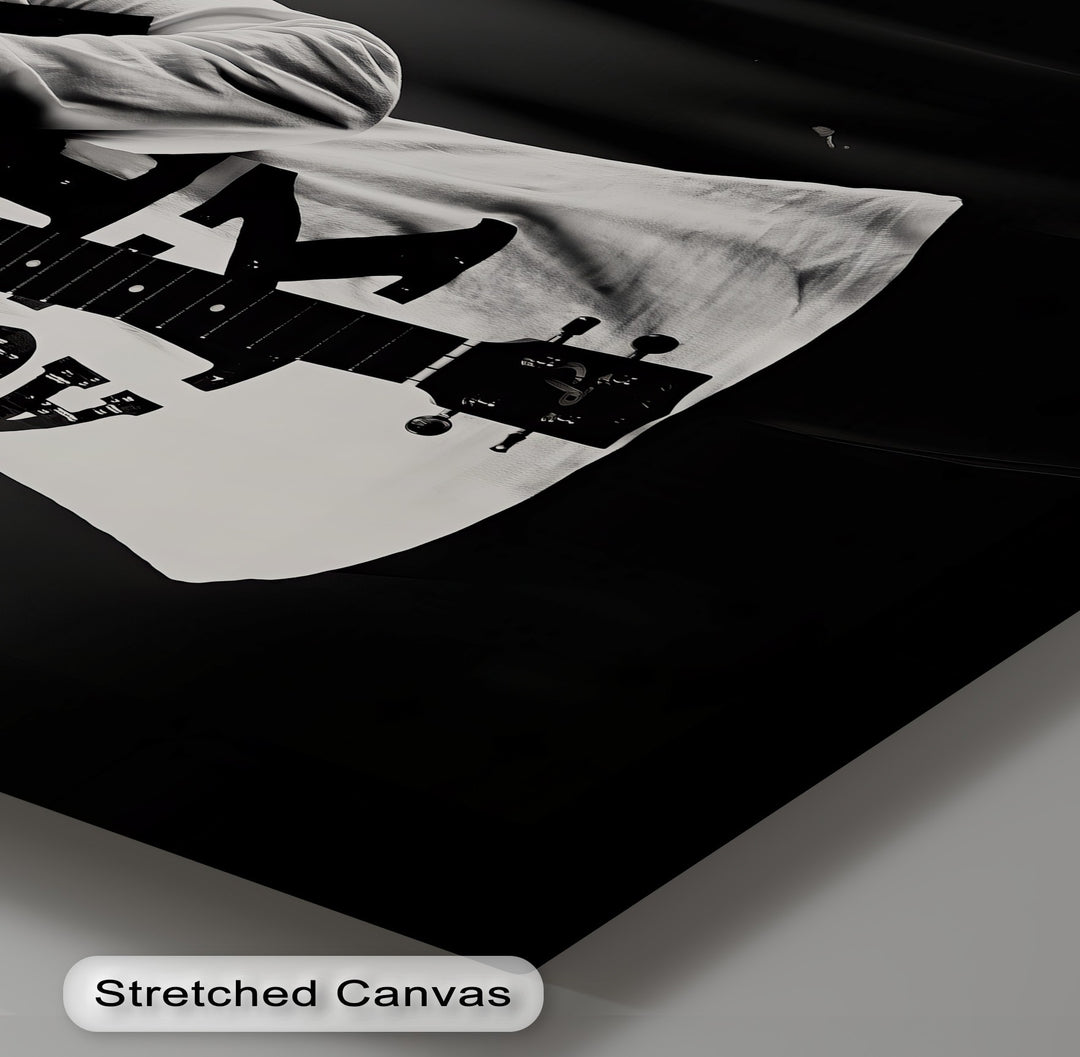 A striking canvas print where the guitar becomes the face—perfect for music lovers with a modern edge.

