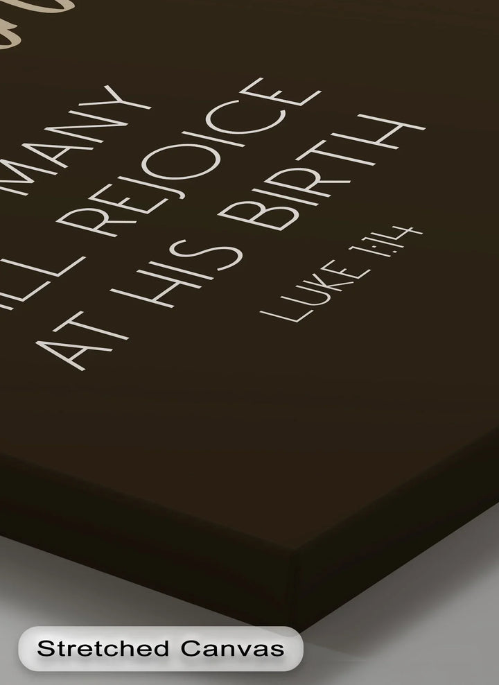 Faith-based canvas print with joy message
