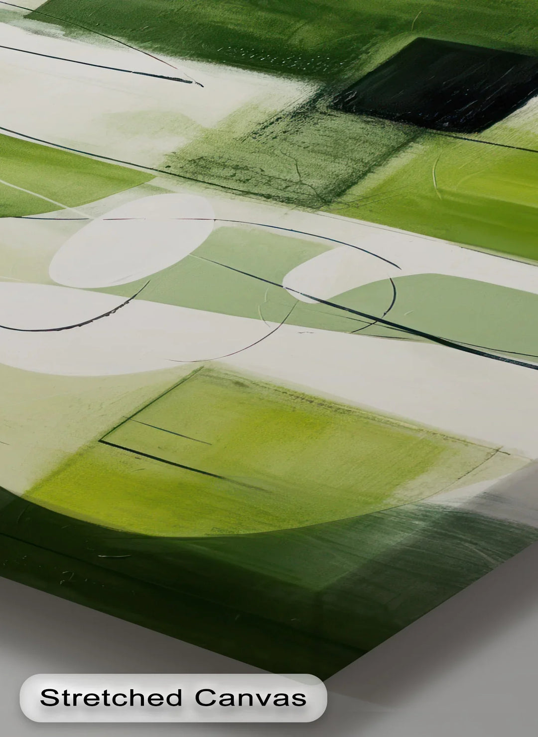 Verdant Geometry – Abstract Leaf-Inspired Canvas Print - MyPhotoStation