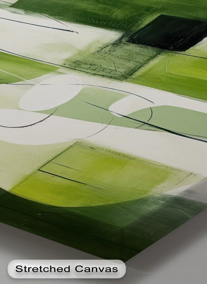 Verdant Geometry – Abstract Leaf-Inspired Canvas Print - MyPhotoStation