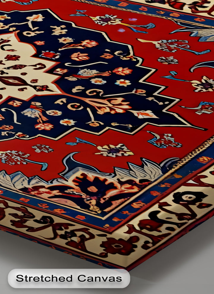 Midnight Garden Medallion – Persian Canvas Print