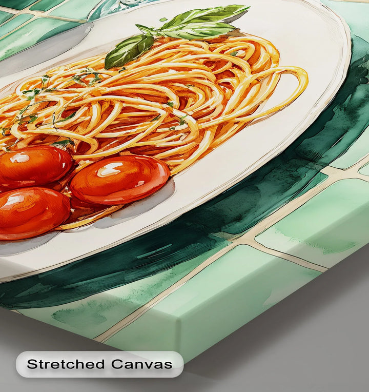 Pasta & Wine Moment – Italian Kitchen Canvas Print - MyPhotoStation