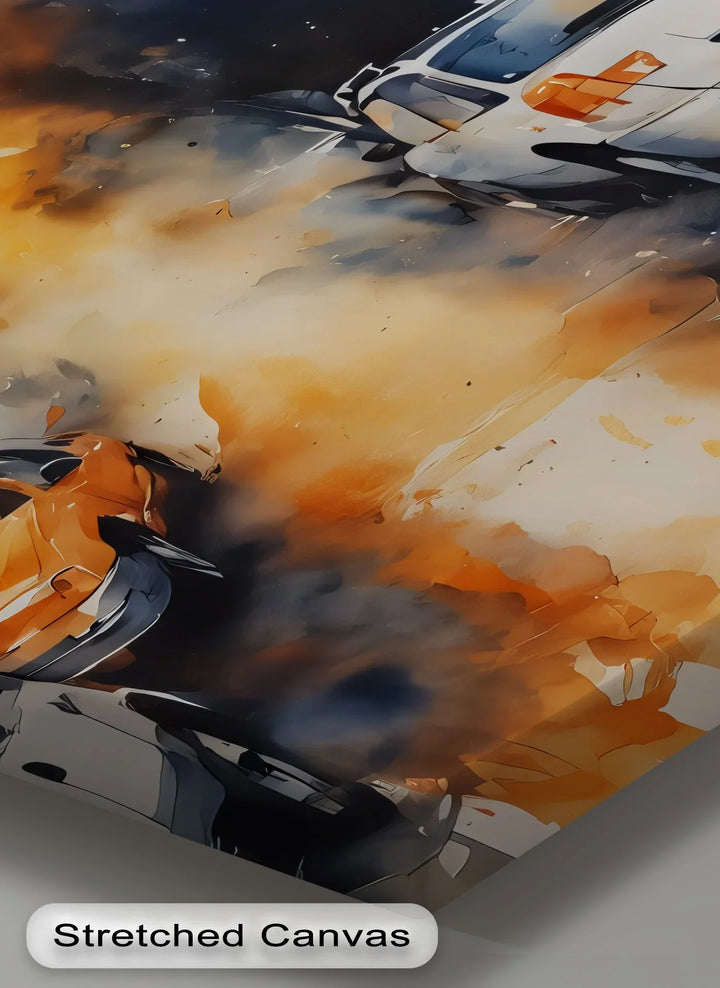 Urban Haze – Abstract Autumn Traffic Canvas Print - MyPhotoStation