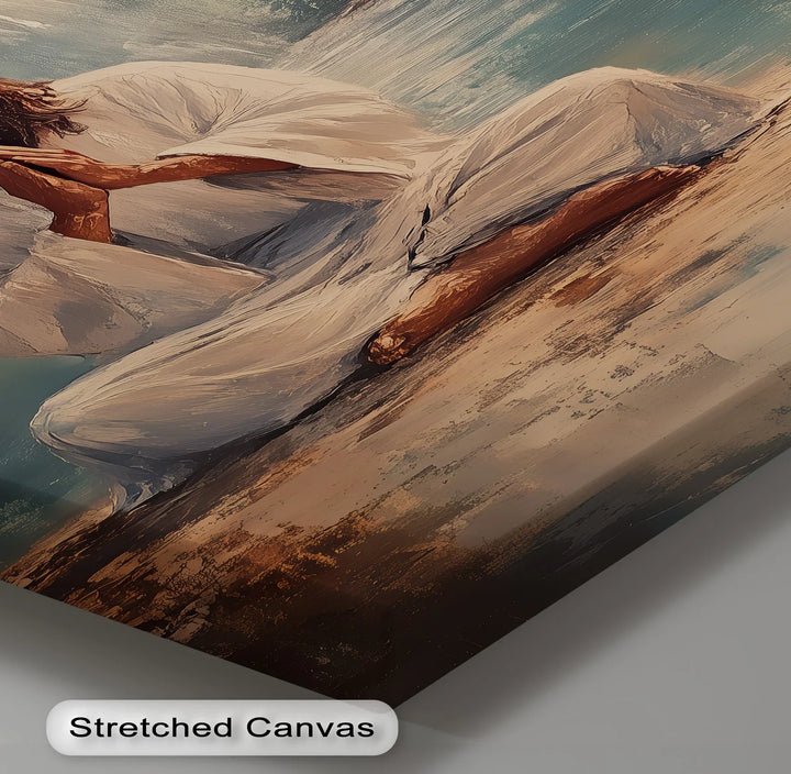 This meditative canvas print captures Christ’s divine stillness, offering serenity to any sacred space.

