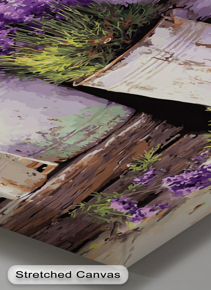 Lavender Charm – Rustic Country Floral Canvas Print - MyPhotoStation