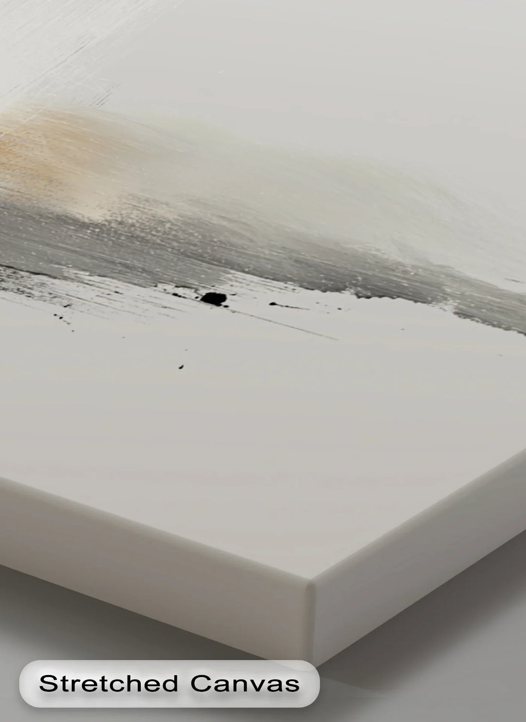 Echo of Stillness – Minimalist Black and White Brushstroke Canvas Print - MyPhotoStation