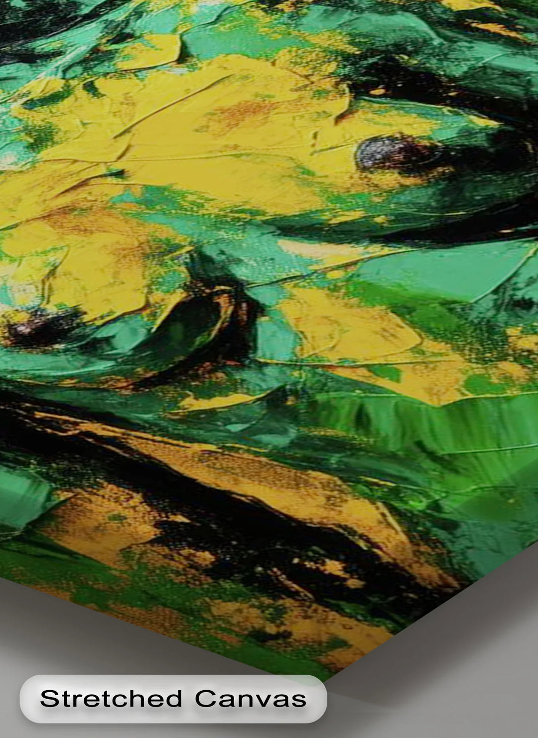 Verdant Awakening – Green and Yellow Abstract Nude Canvas Print - MyPhotoStation