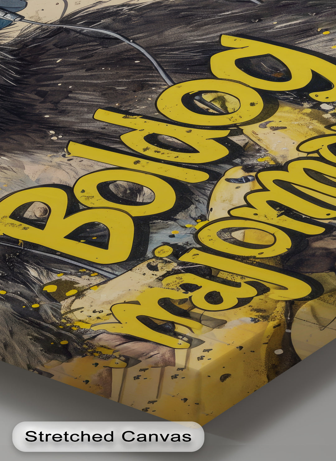 Winterliche Ruhe – Japanische Frau im blauen Kimono, Leinwanddruck | Gerahmtes Kunstwerk