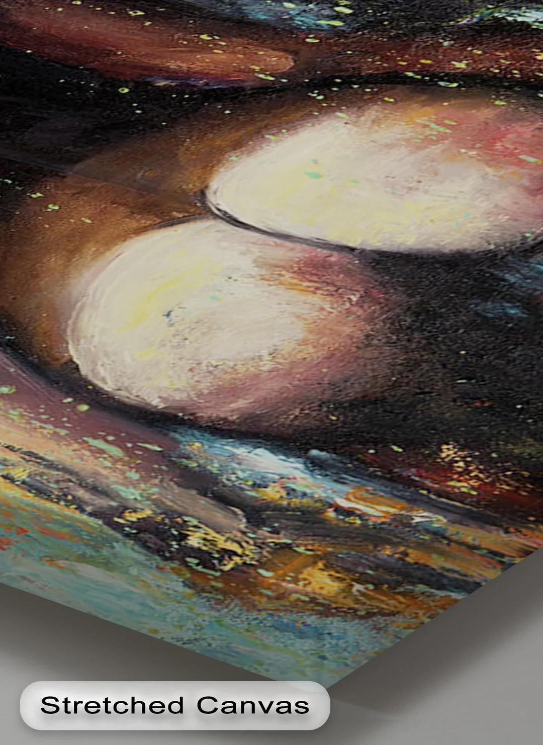 Obsidian Glow – Bold Abstract Nude Canvas Print - MyPhotoStation