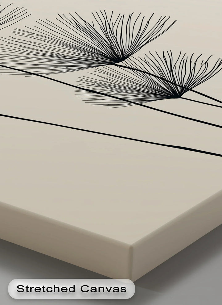 Elegant Line Art Botanicals – Minimalist Floral Canvas Print - MyPhotoStation