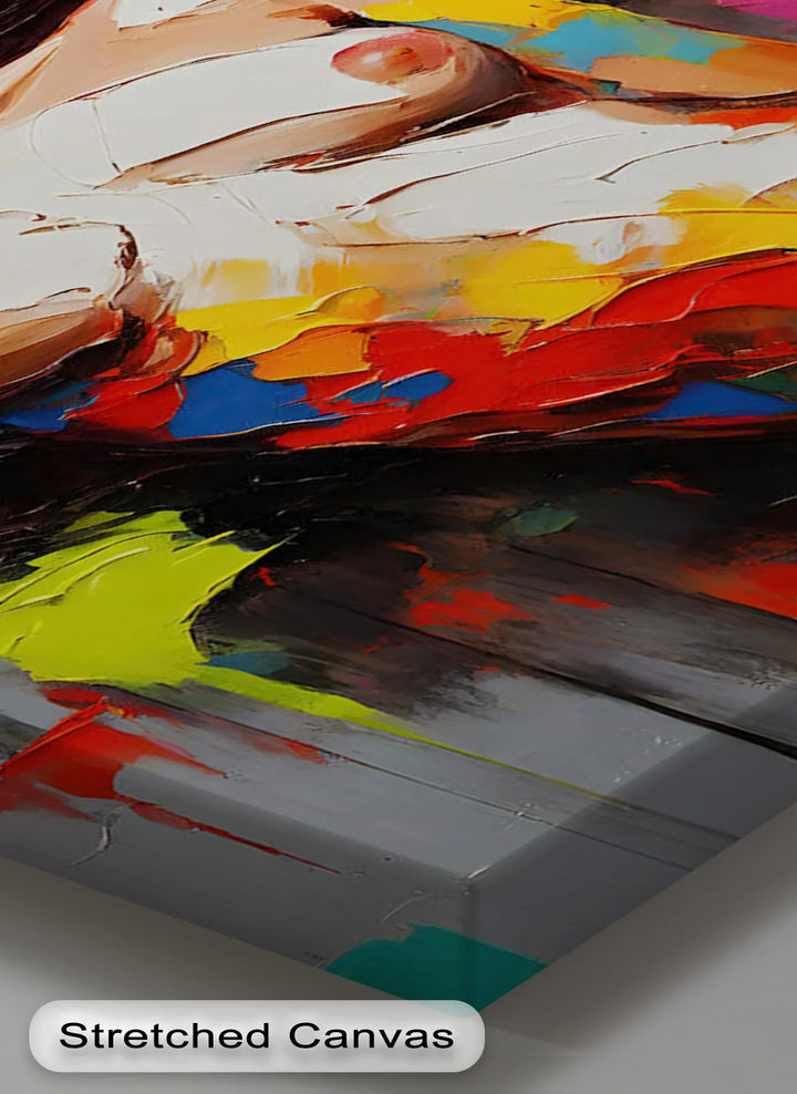 Ecstasy in Color – Abstract Nude Reclining Woman Canvas Print - MyPhotoStation