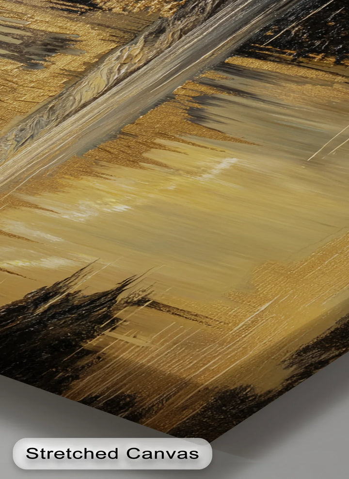 Golden Northern Lights Reflection – Abstract Landscape Canvas Print - MyPhotoStation
