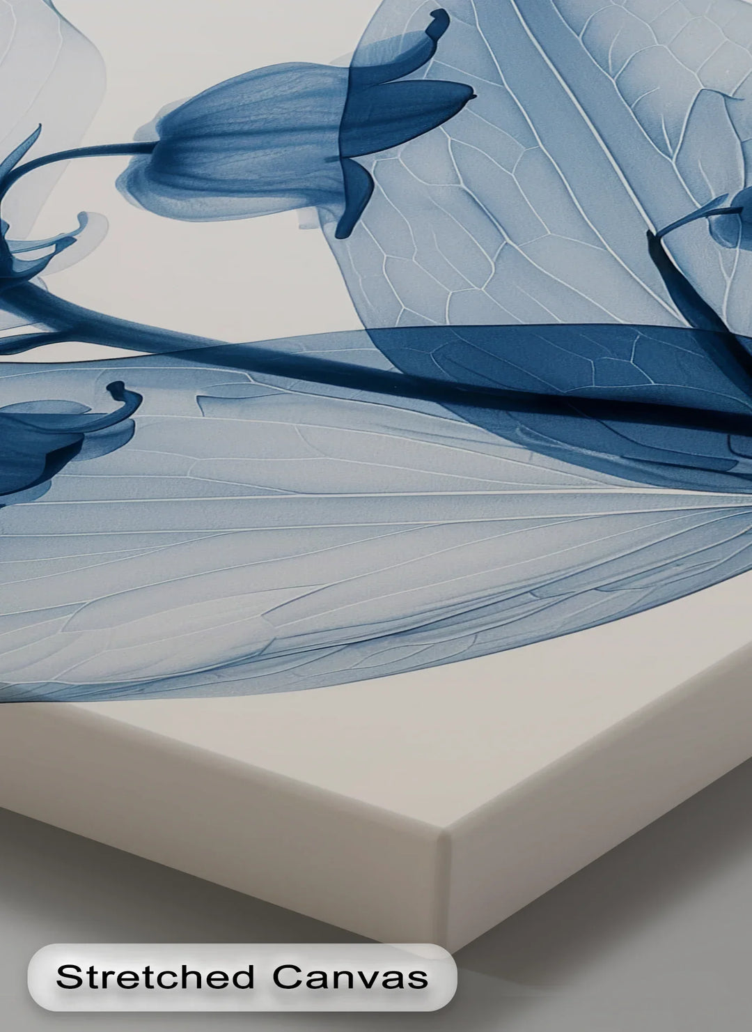 Translucent Lily Elegance – X-Ray Floral Study Blue Canvas Prints - MyPhotoStation