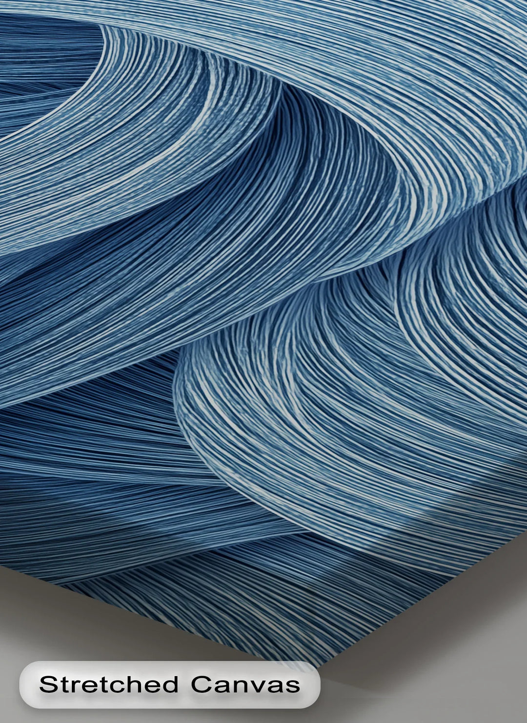 Oceanic Flow – Textured Blue Abstract Canvas Print - MyPhotoStation