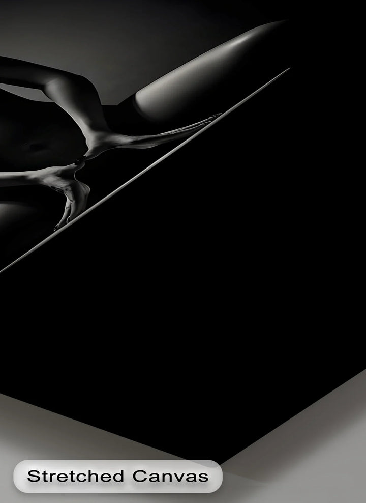 Sculpted Shadow – Black and White Female Form Canvas Print - MyPhotoStation