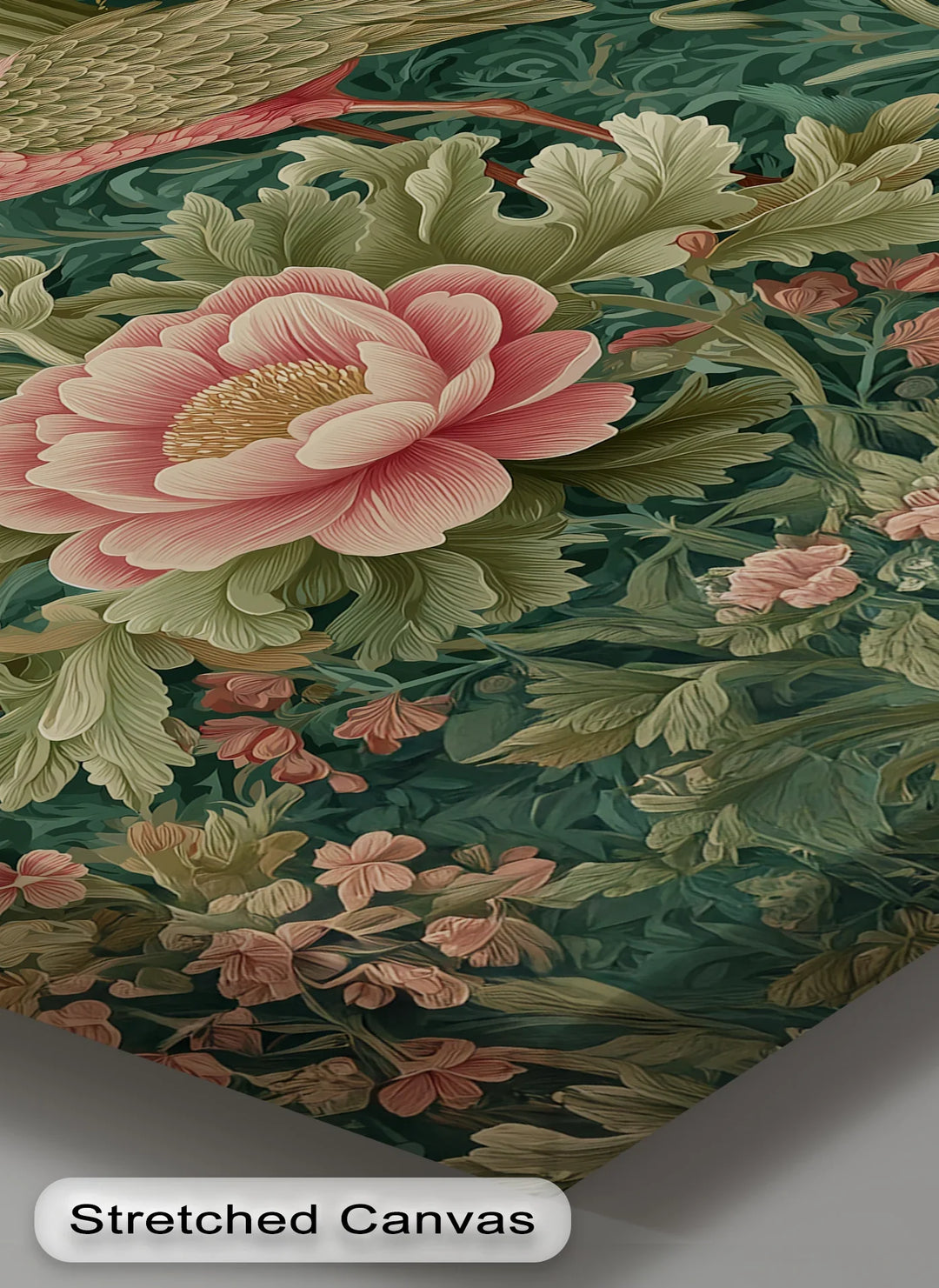 Flamingo Garden in Bloom – Vintage Tropical Canvas Print - MyPhotoStation