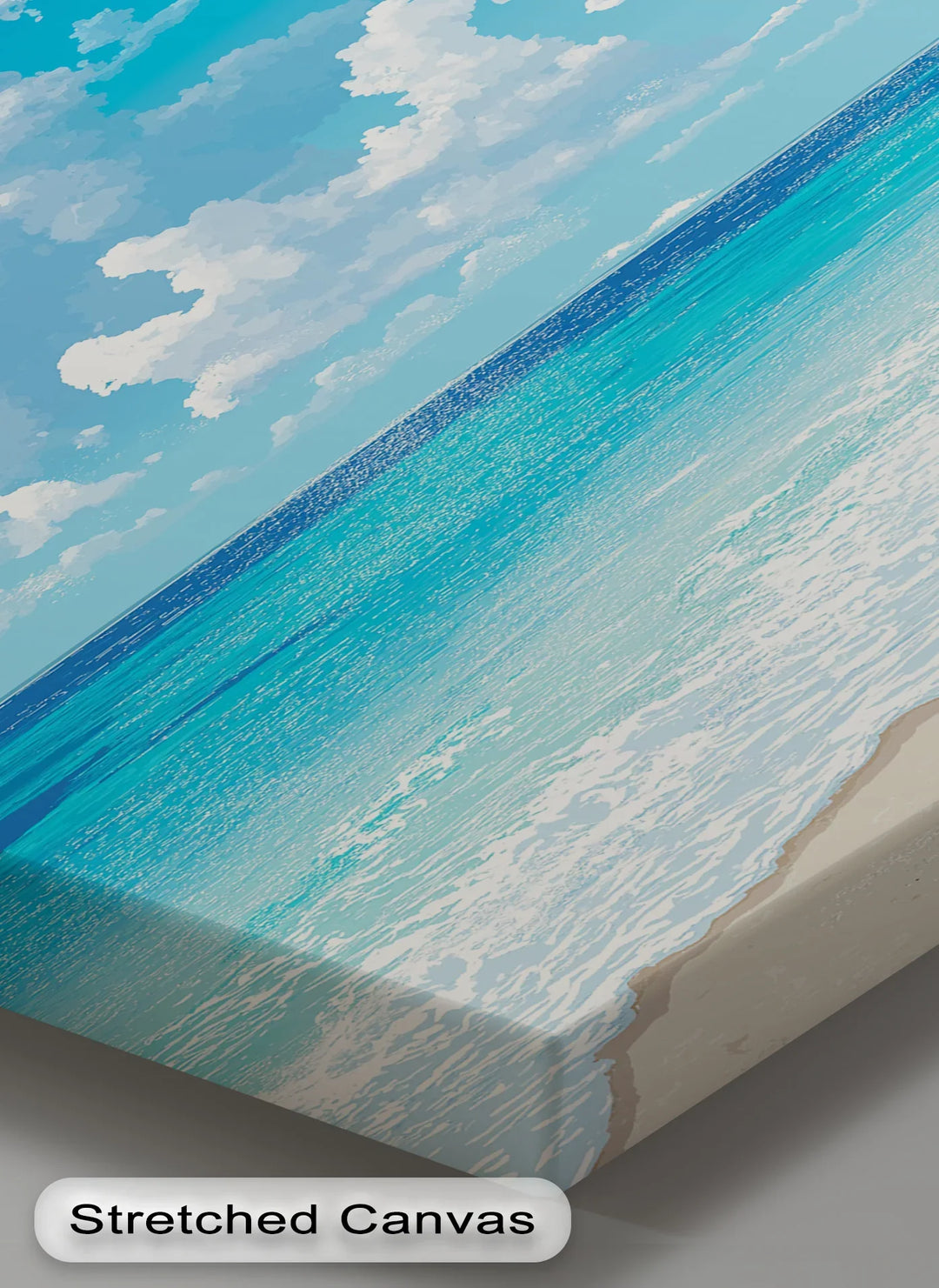 Tranquil Ocean Horizon with Clouds – Coastal Serenity Canvas Print - MyPhotoStation