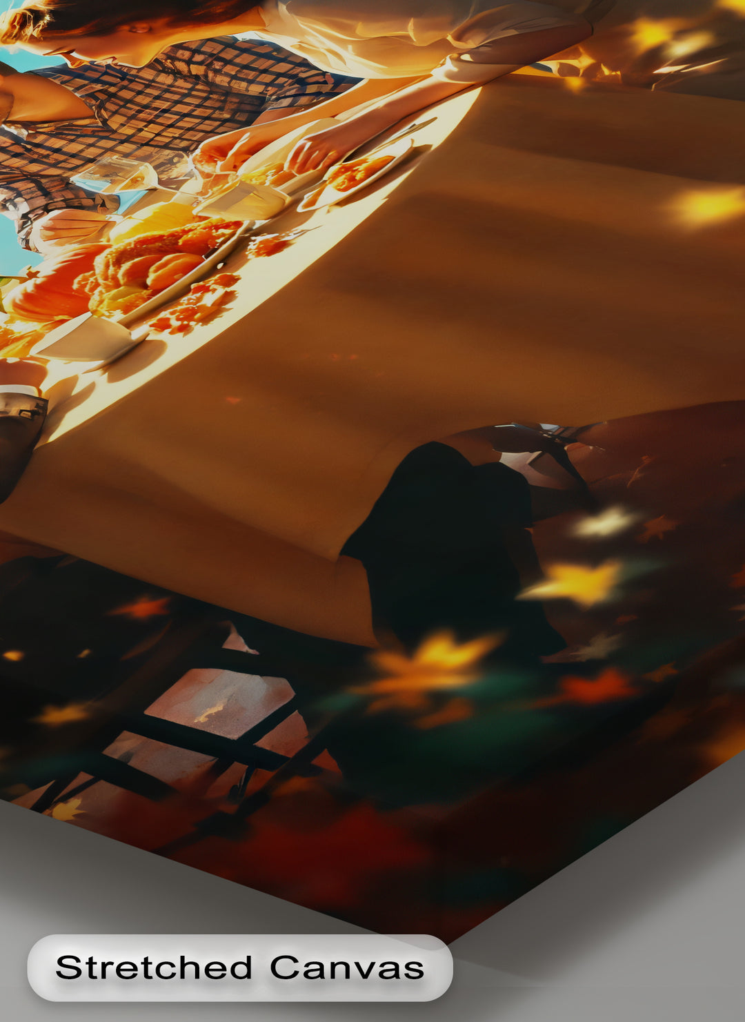 Autumn Gathering Glow – Thanksgiving Canvas Wall Art | Abstract Art
