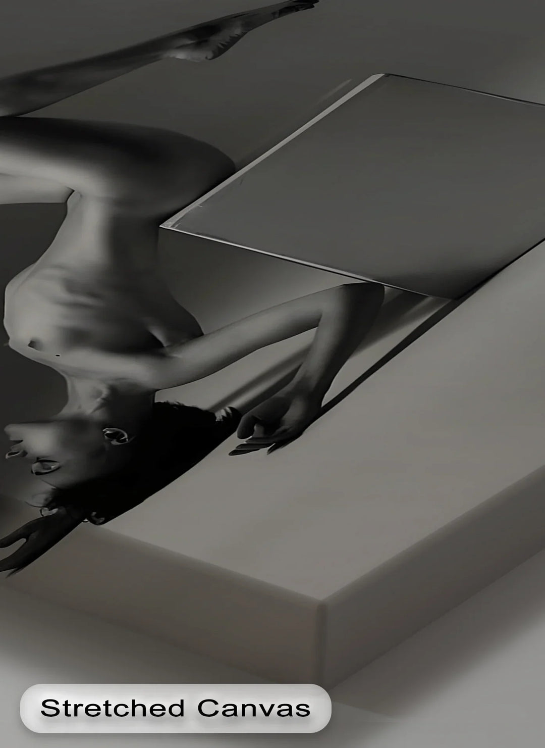 Monochrome Poise – Minimalist Nude Figure Canvas Print - MyPhotoStation