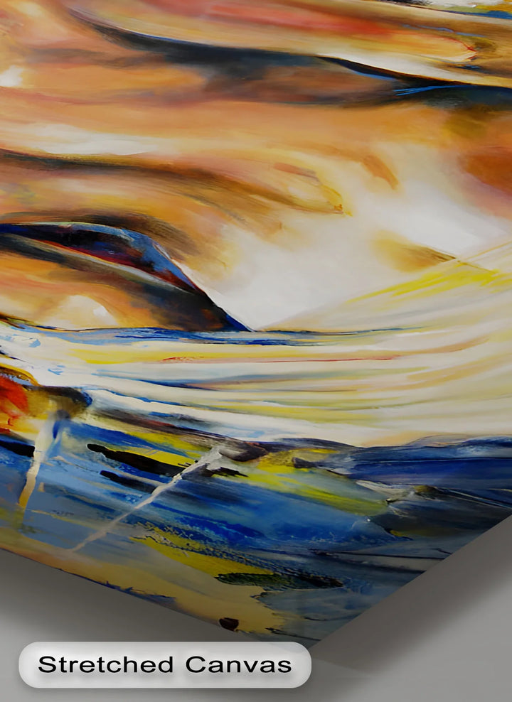 Ember Light – Blonde Female Back in Abstract Color Canvas Print - MyPhotoStation