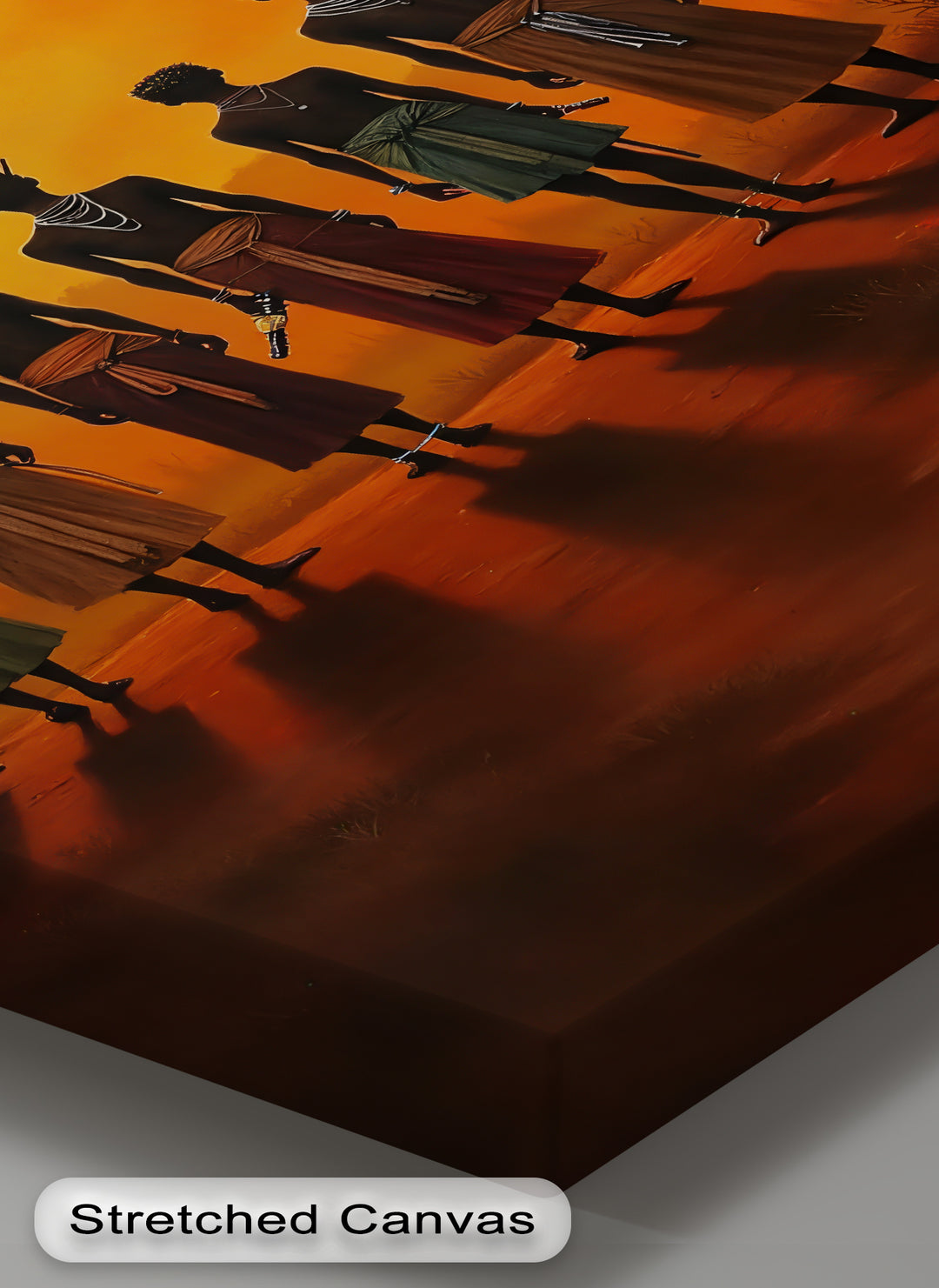 African Tribe at Sunset – Traditional Tribal Canvas Wall Art | Artwork Canvas