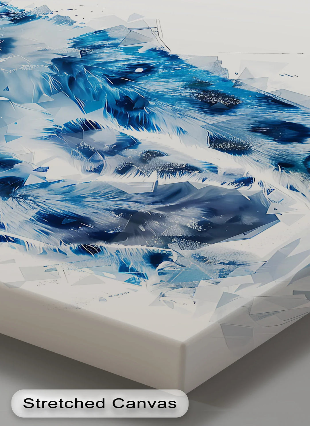 Frostborn Majesty – Blue Snow Leopard in Shattered Ice Style Canvas Prints - MyPhotoStation