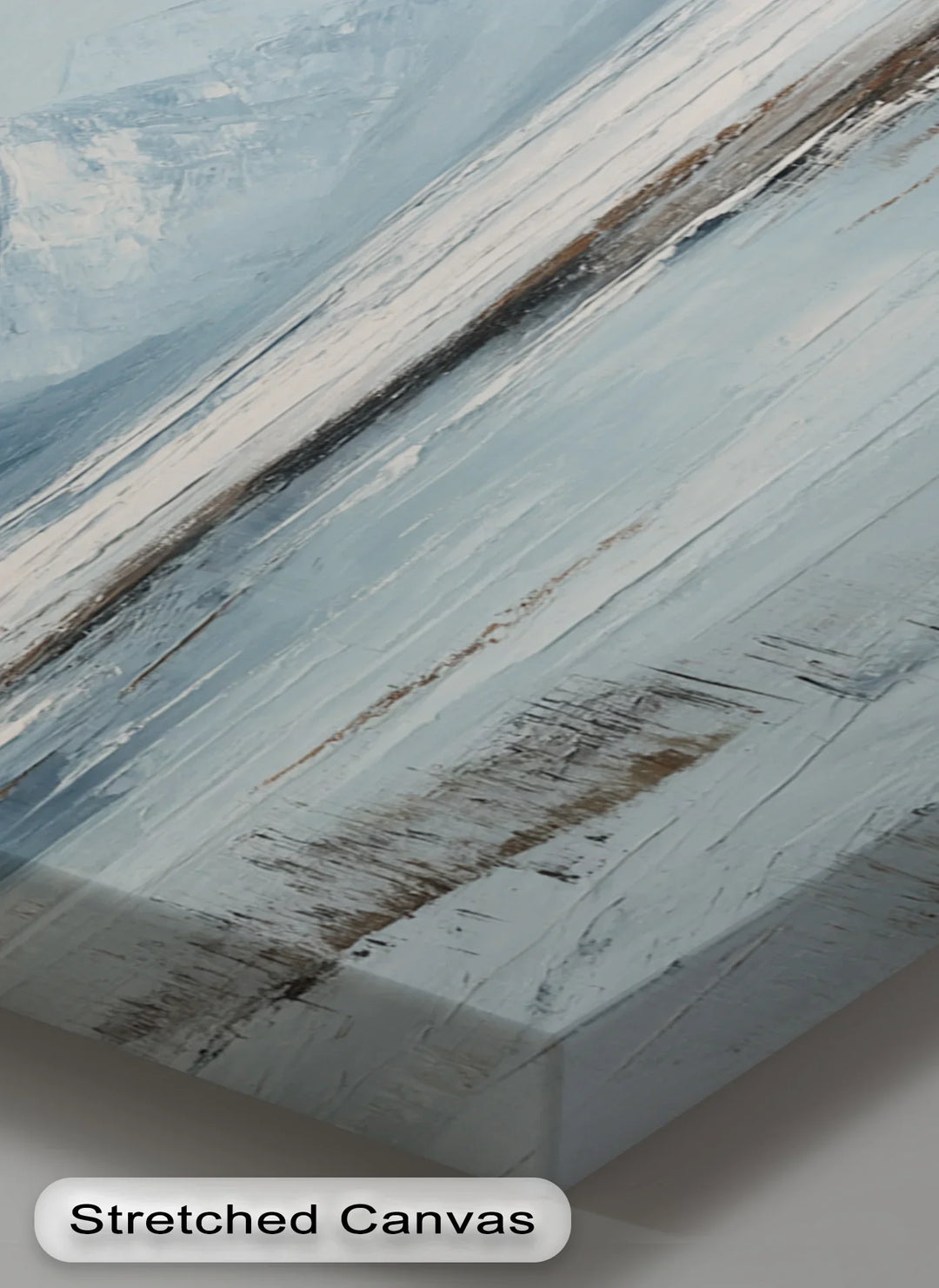 Silent Peaks – Snowy Mountain Landscape in Cool Blues Canvas Print - MyPhotoStation