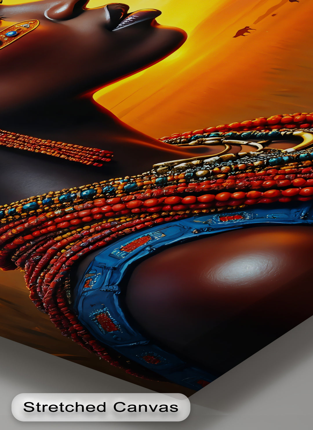 Radiant Sunset Queen – African Woman Canvas Print | Canvas Wall Decor