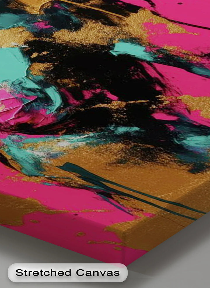 Electric Muse – Bold Abstract Female Figure Canvas Print - MyPhotoStation