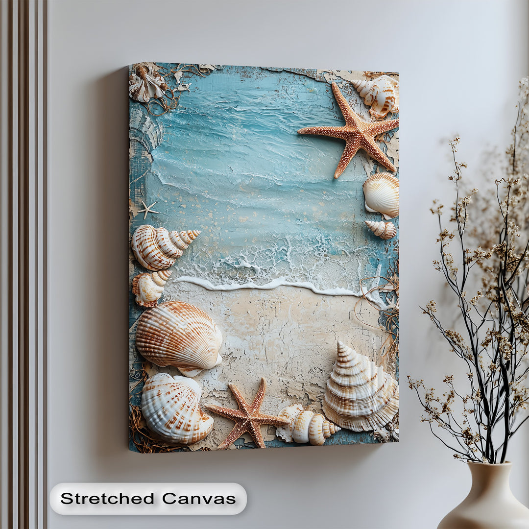 Ocean textures come alive in this vibrant canvas wall art.

