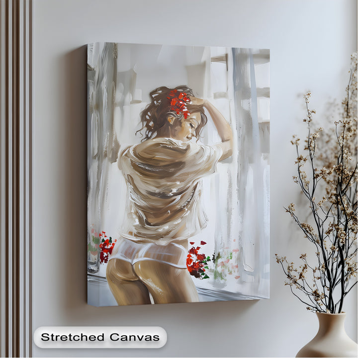 Blush of Morning Desire – Erotic Canvas Print