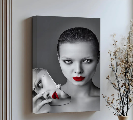 Against the understated background, this Reflections of Identity canvas print makes the best canvas prints with its stark contrast.