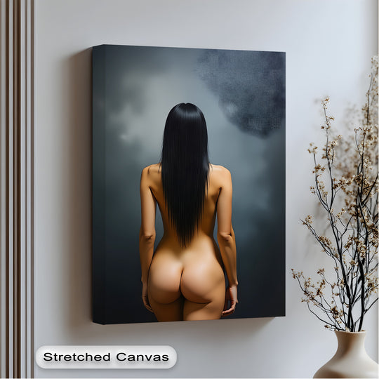 Visual rhythm flows in the erotic canvas wall art through the repetition of smooth curves, creating one of the best canvas prints for bedroom decor.
