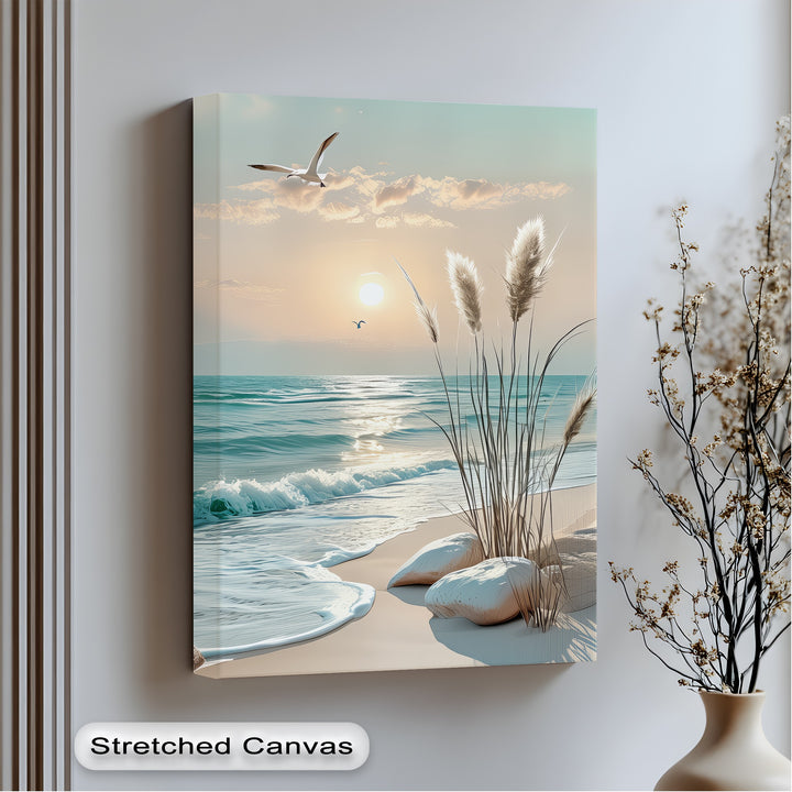 Waves of Peace – Seaside Sunrise Canvas Print