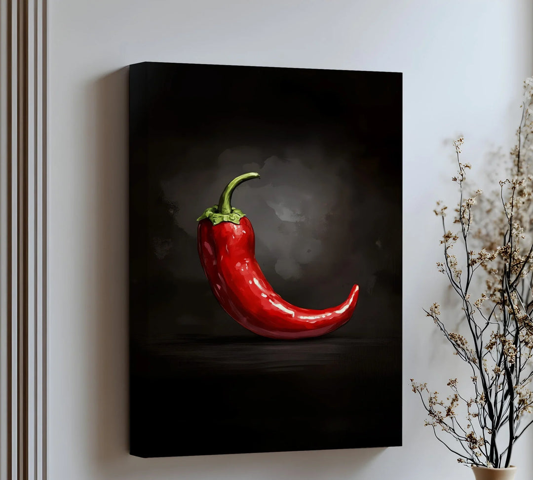 Crimson Heat – Red Chili Pepper Kitchen Canvas Print - MyPhotoStation