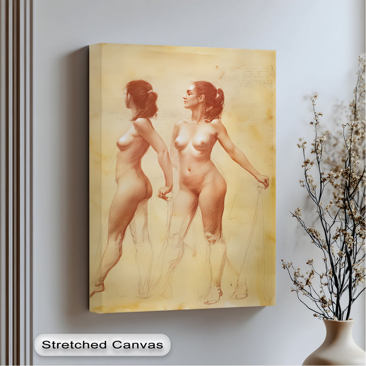 Dual Nude Study – Sexy Canvas Wall Art | Large Framed Wall Art