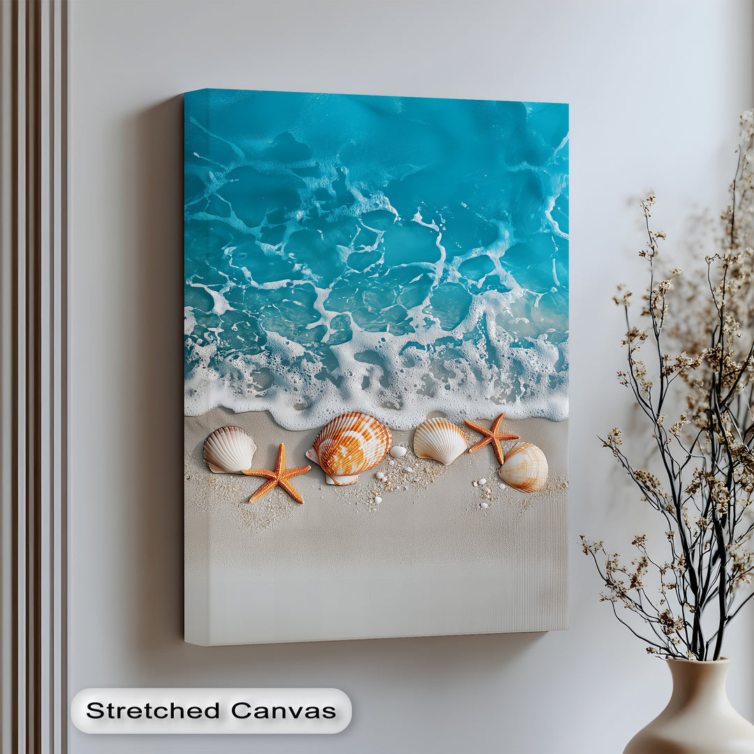 Coastal elegance in every detail — this canvas print brings the beach to your wall.

