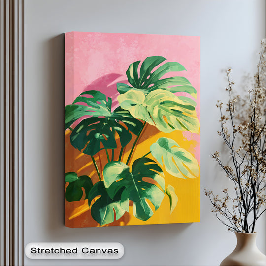 monstera leaf canvas print
