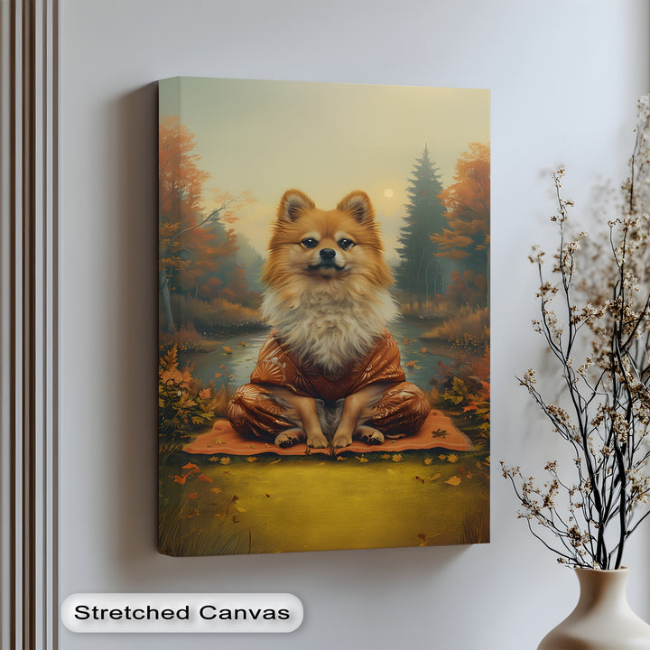 Zen Fox Pup – Autumn Forest Portrait Puppies Canvas Print