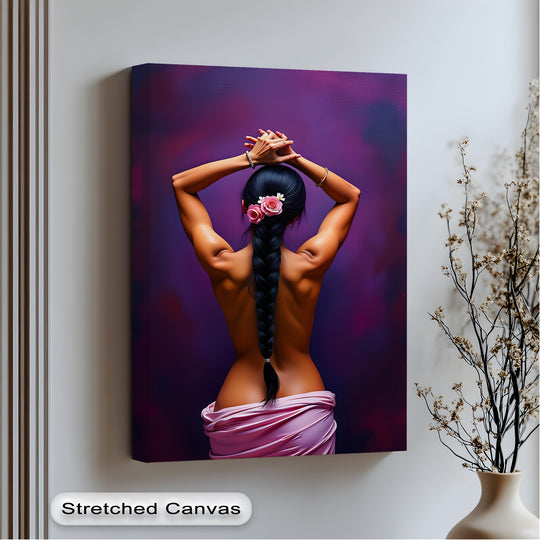 velvet blossoms erotic canvas wall art luxury bedroom décor

