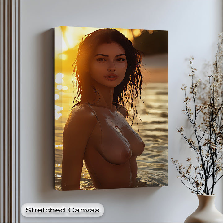Twilight Reverie – Nude Sexy Canvas Wall Art | Living Room Art