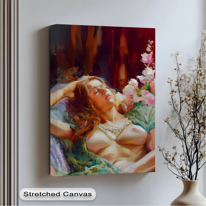 Dreaming in Bloom – Erotic Canvas Print