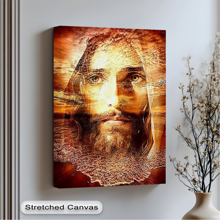 Divine Gaze – Contemporary Jesus Portrait Canvas Wall Art