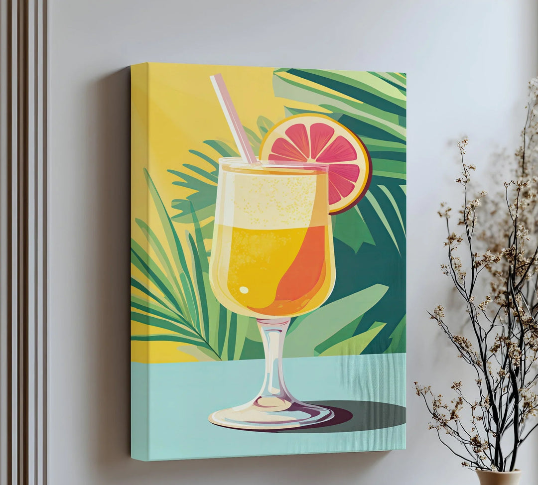 Citrus Breeze – Tropical Cocktail Canvas Print - MyPhotoStation