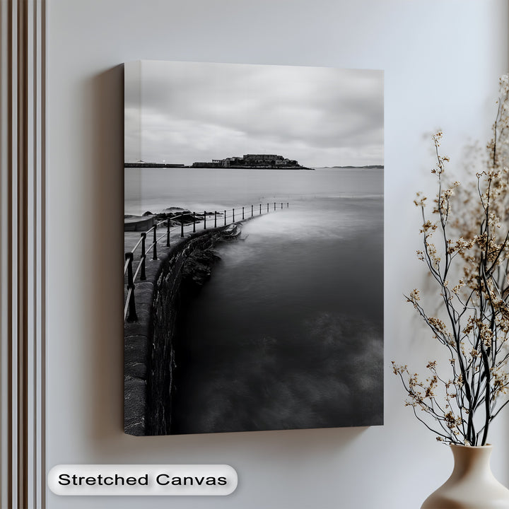 Layered rock shadows swirl in this dramatic canvas wall art, a tribute to nature’s sculptural power.

