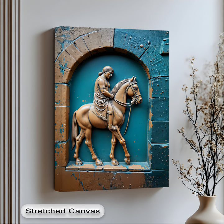Equestrian Legacy – Ancient Relief Canvas Print